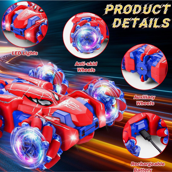 RC Spider Stunt Car 2.4GHz Off-Road 360° Rotating Rechargeable Toy for Kids - Picture 4 of 9
